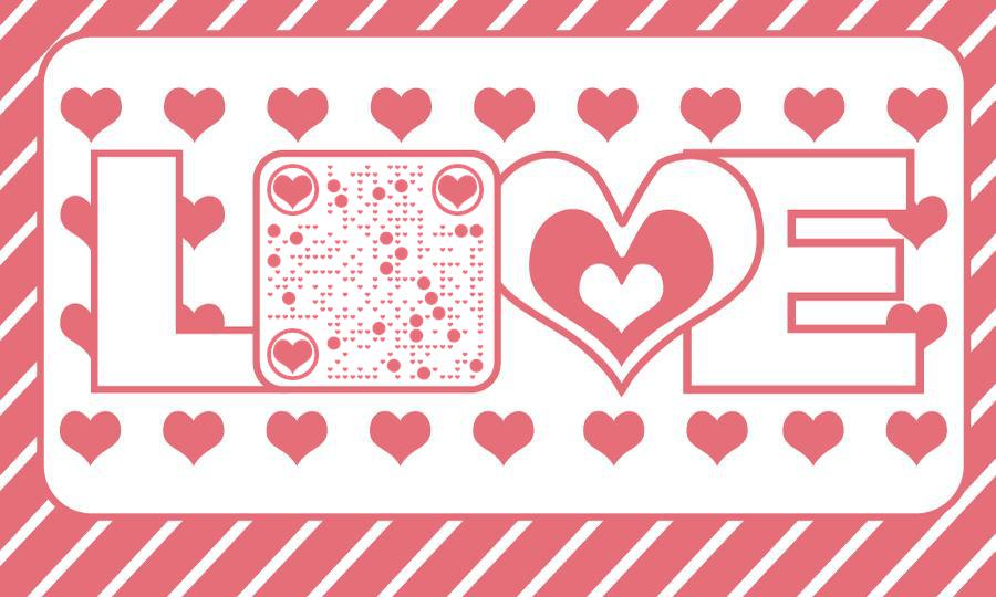 情人节爱心甜蜜LOVE二维码生成器-平面静态-公众号图