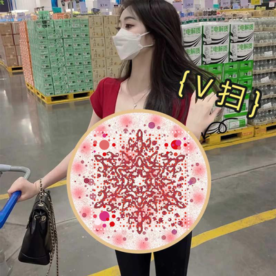 泡泡头图三格头超市美红色色雪花隐藏二维码二维码生成器-平面静态-正方形码