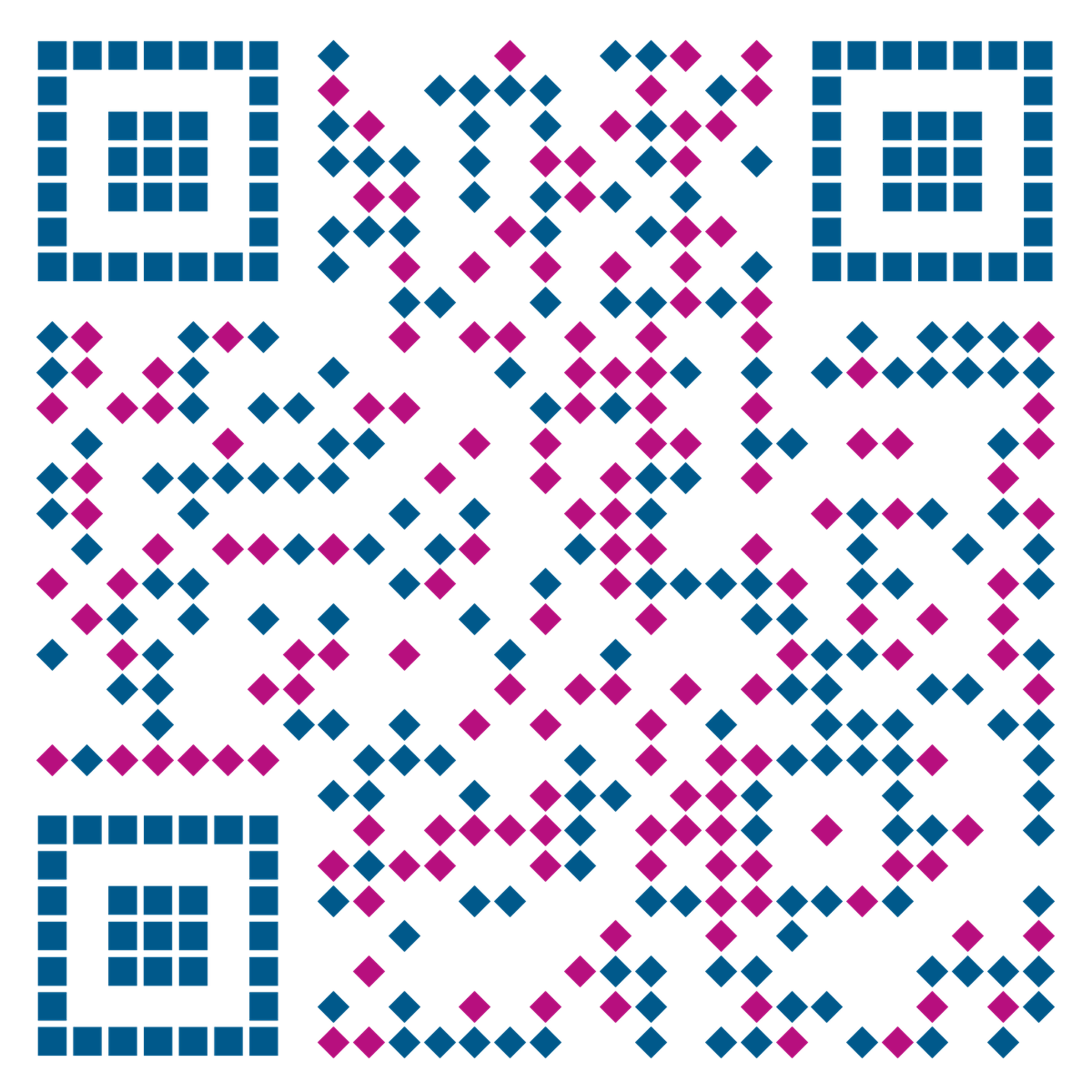 双色菱形方格二维码生成器-平面静态-正方形码