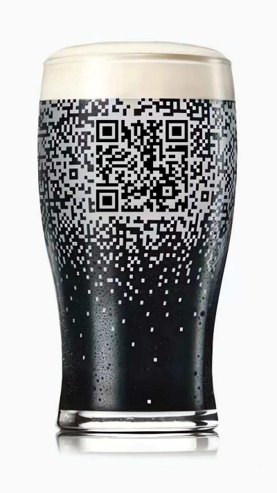可乐沁凉怡人气泡啤酒饮料写实实物二维码生成器-平面静态-手机海报