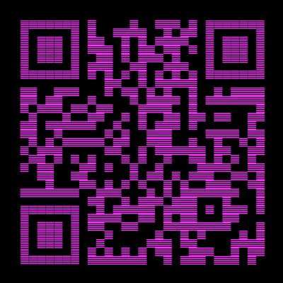 粉色横条形码黑色底过审二维码（截图扫码）二维码生成器-平面静态-正方形码