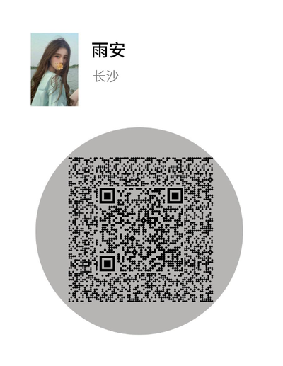 社交动态美女名片雨安灰色圆圈方角点点隐藏二维码二维码生成器-平面静态-微信名片
