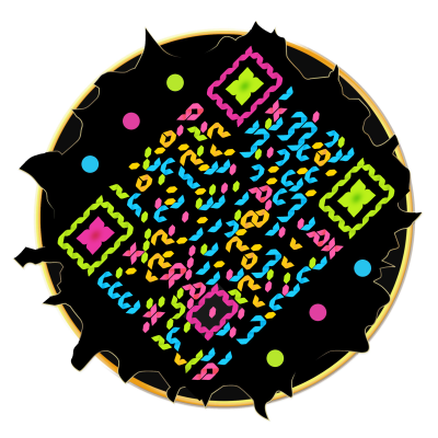 创意圆盘彩色折纸码二维码生成器-平面静态-正方形码