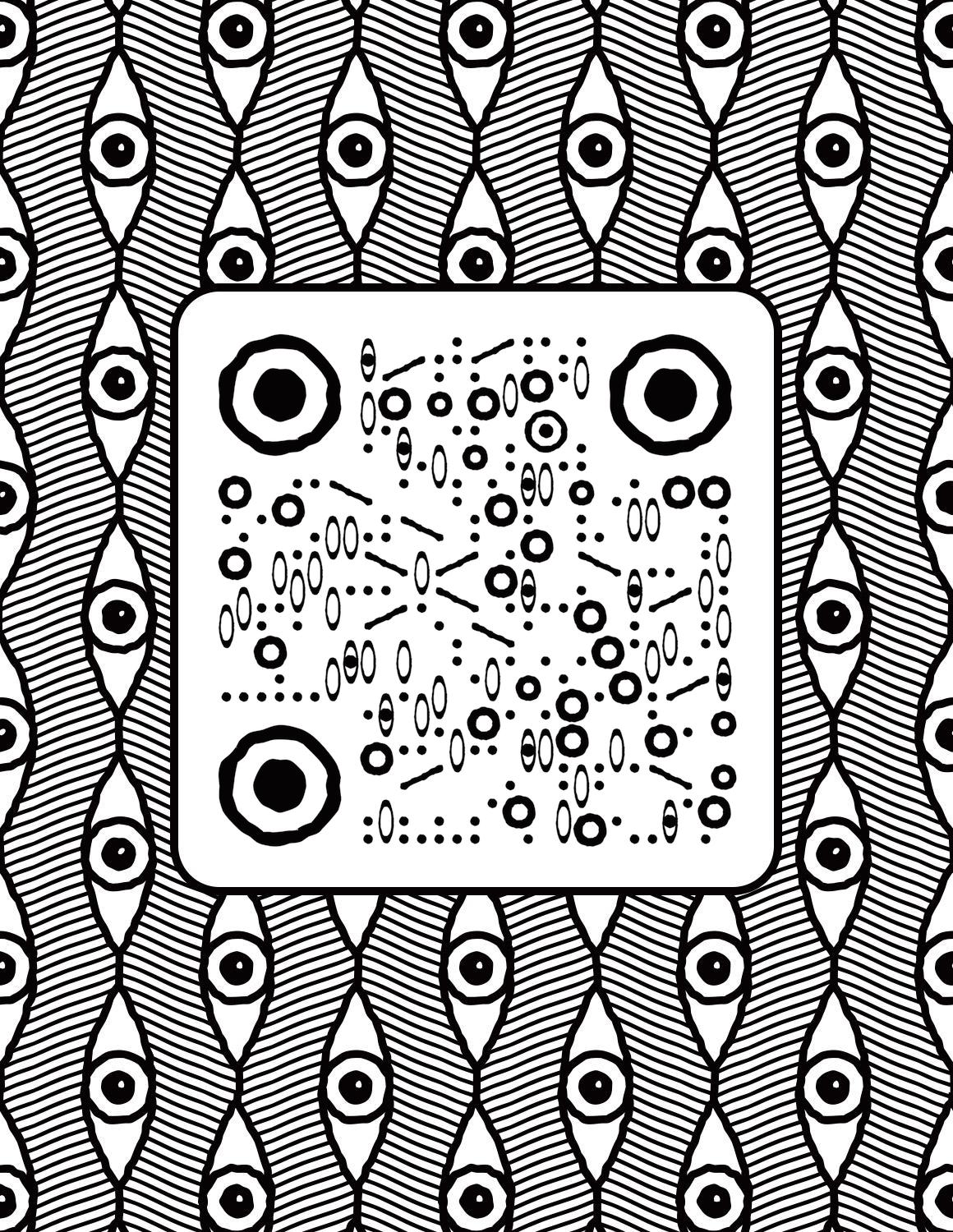 黑白现代装饰画眼睛艺术二维码生成器-平面静态-微信名片