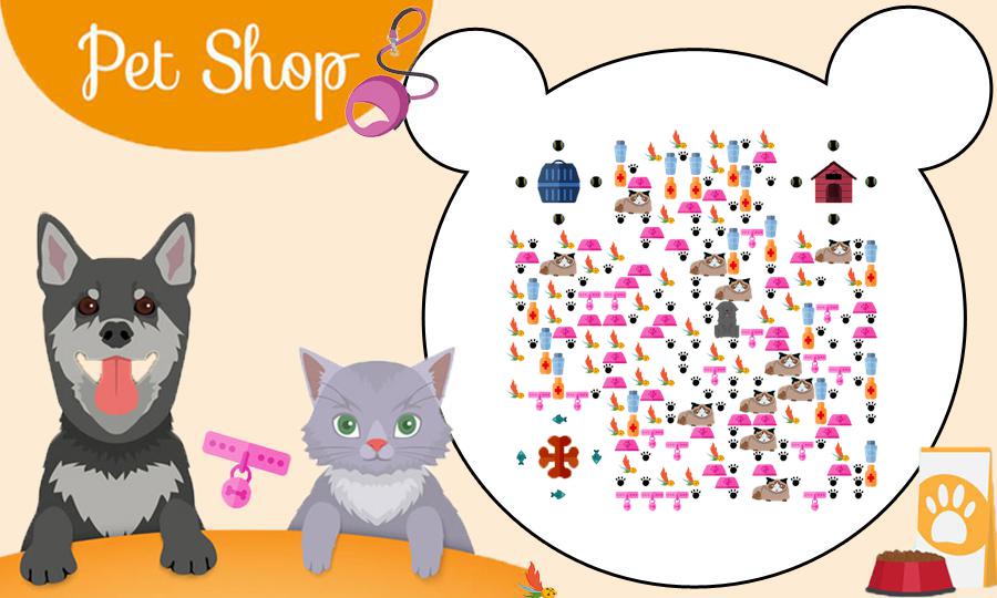宠物商店小狗猫咪可爱动物二维码生成器-平面静态-公众号图