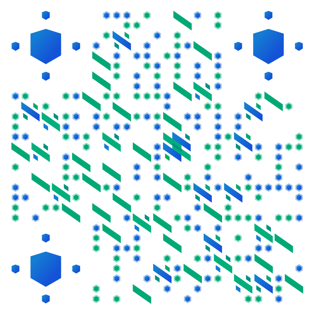 蓝绿色速度几何2022北京冬残奥会二维码生成器-平面静态-无背景码