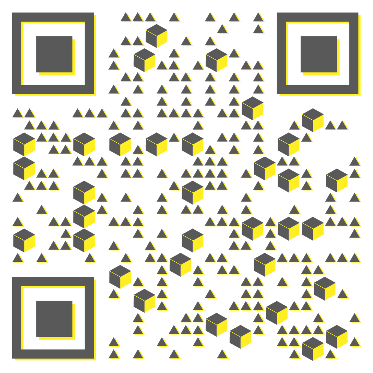阳光明黄活力QR code动态码二维码生成器-平面静态-无背景码