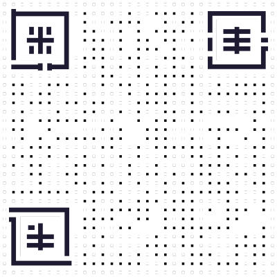 黑白随机米点阵简约定位框码 03二维码生成器-平面静态-无背景码