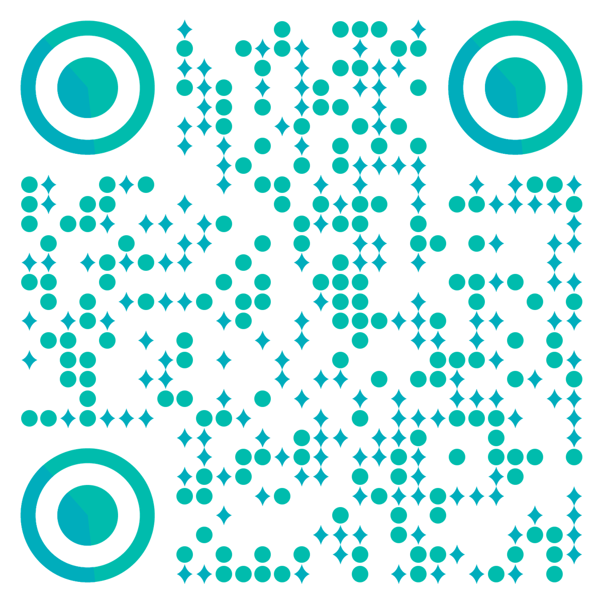 简约星圆图形排列二维码生成器-平面静态-无背景码