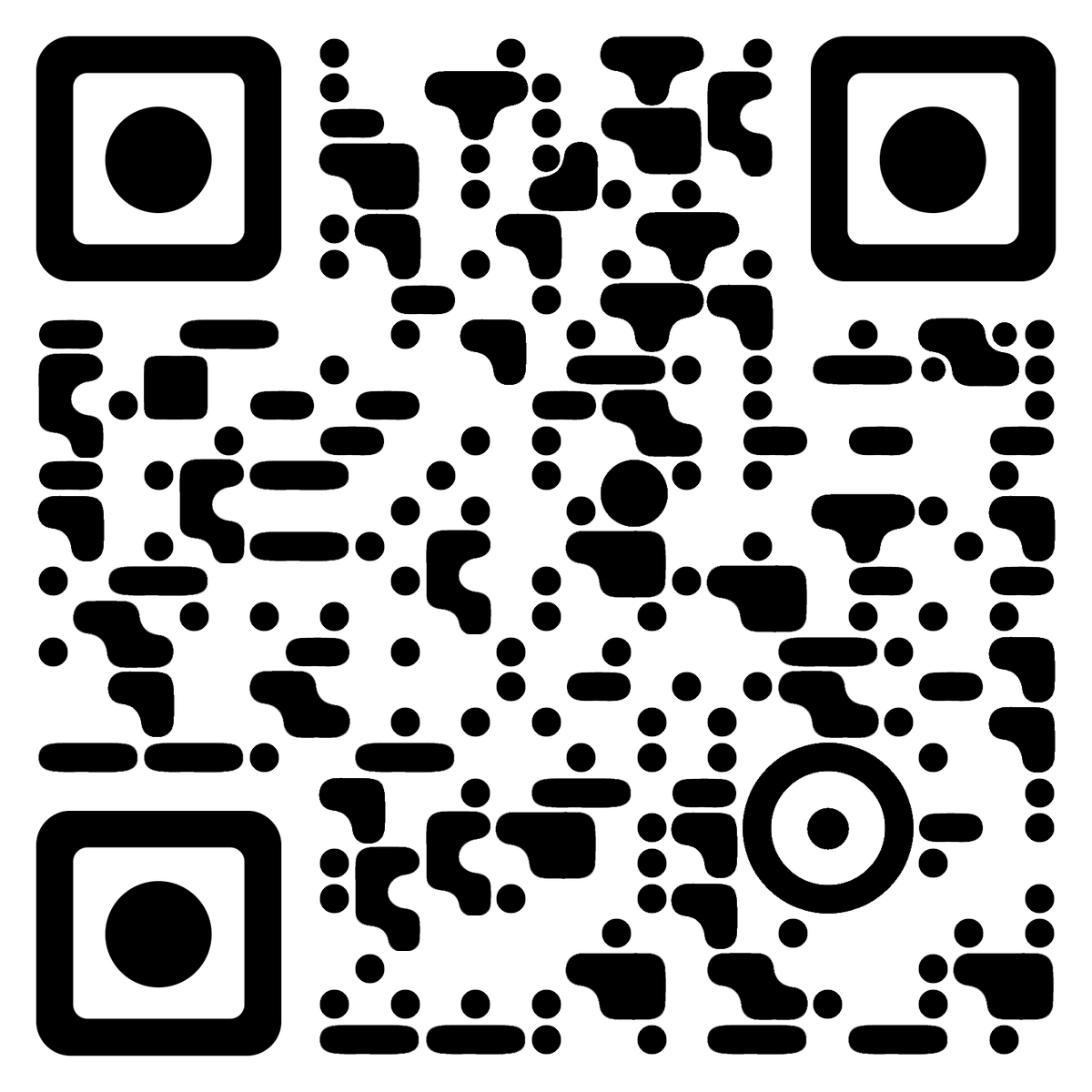 经典单马方圆点液化二维码二维码生成器-平面静态-无背景码