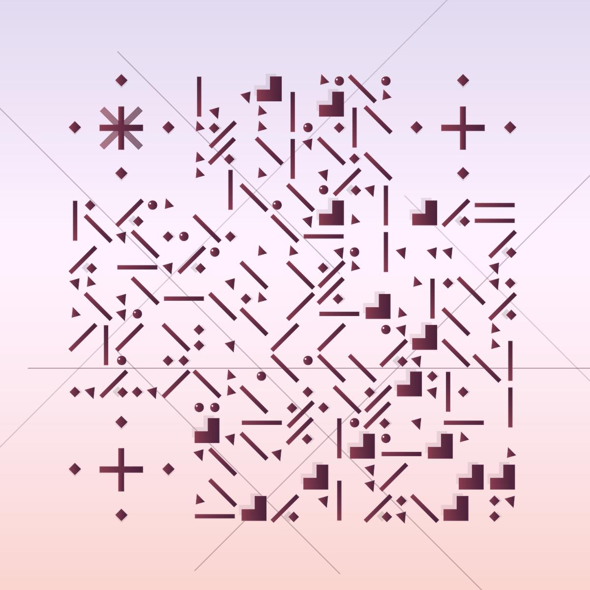 线条粉色紫色渐变线性简约浪漫二维码生成器-平面静态-正方形码
