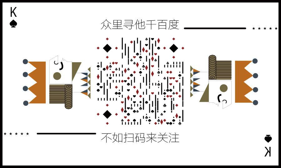 king扑克牌卡片情侣游戏桌游二维码生成器-平面静态-公众号图