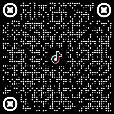 抖音元宝四角星白色黑底个性二维码二维码生成器-平面静态-正方形码