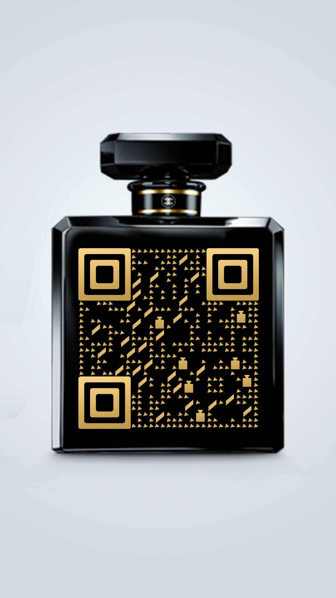 香水黑金促销化妆品购物二维码生成器-平面静态-手机壁纸
