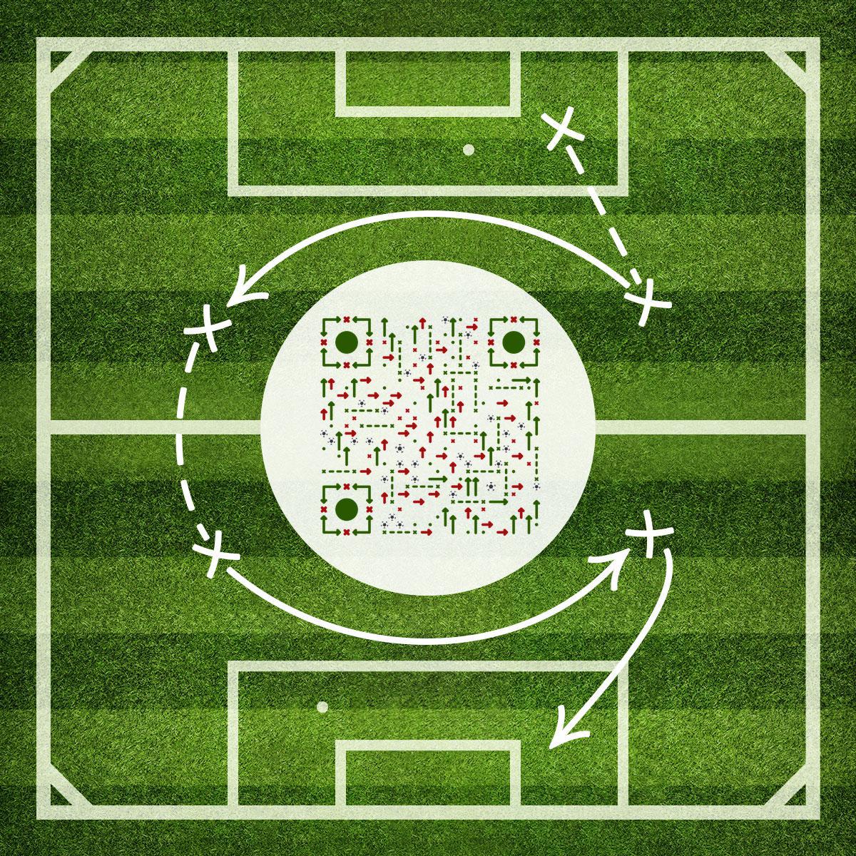 足球运动二维码生成器-平面静态-正方形码