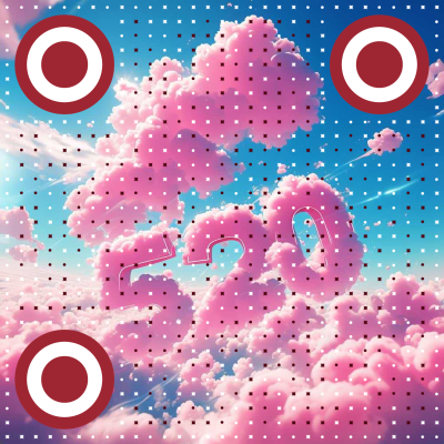 浪漫粉色云彩520动漫插画二维码生成器-平面静态-正方形码