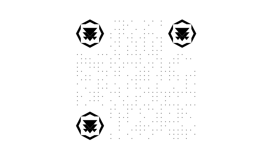 创意DIY个性自定义传背景吸粉推广求关注-简约堆叠三角二维码生成器-平面静态-公众号图