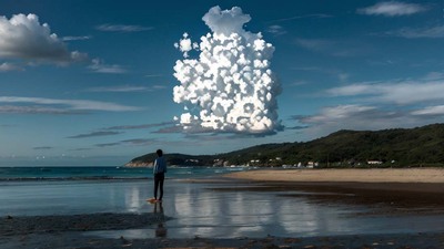 明媚海滩二维码生成器-主页背景-AI