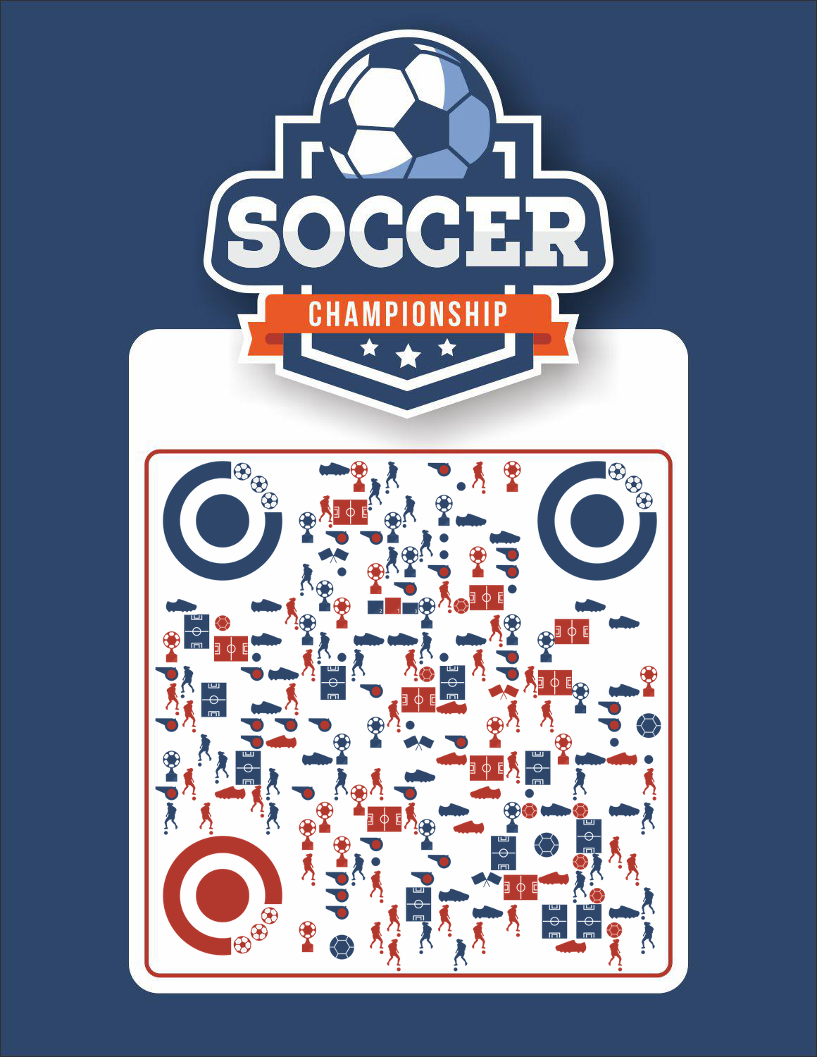 踢足球体育运动竞技比赛世界杯二维码生成器-平面静态-微信名片