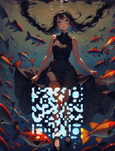 海底少女二维码生成器-小红书图-AI