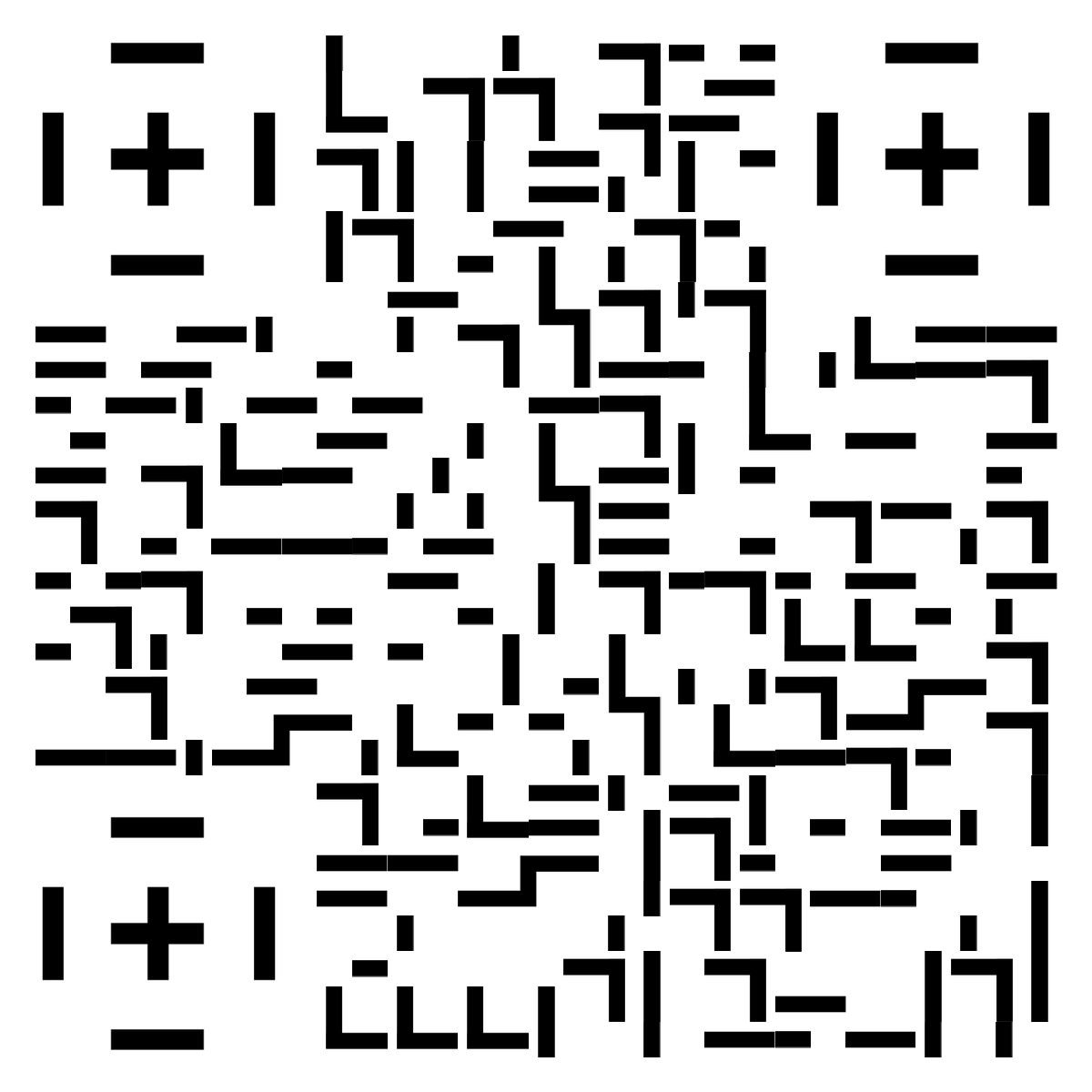 迷宫黑白线条简约游戏二维码生成器-平面静态-无背景码