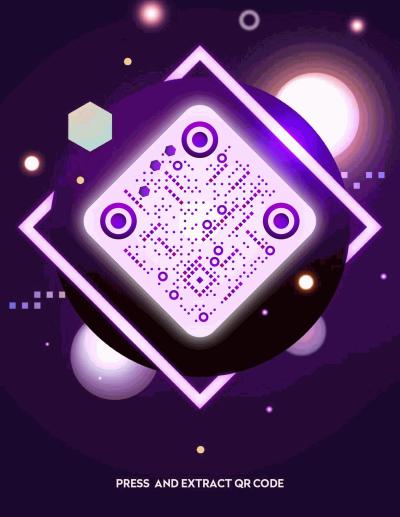 紫色星球发光二维码生成器-平面静态-微信名片