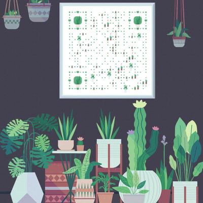 绿植恬静小阳台绿色生活二维码生成器-平面静态-正方形码