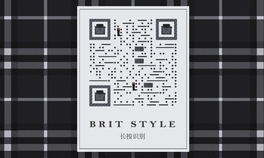 英伦风黑色格纹时尚格子花纹二维码生成器-平面静态-公众号图