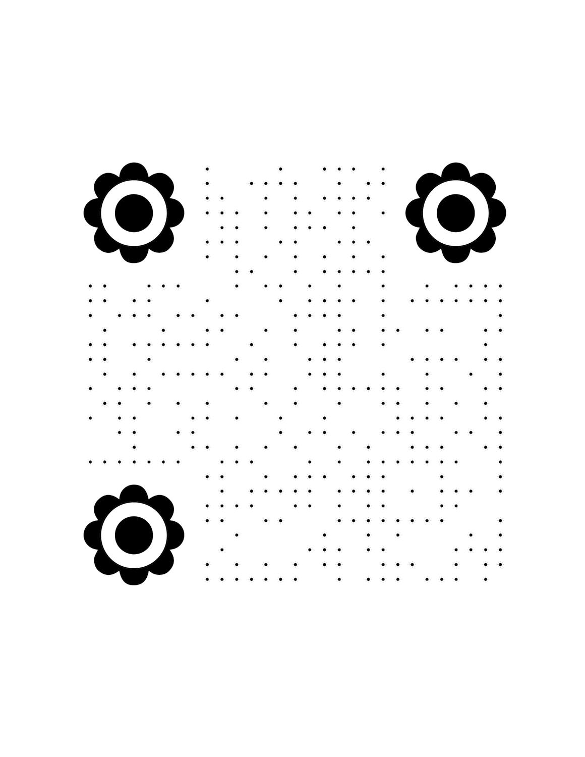 创意DIY个性自定义传背景吸粉推广求关注-简约花瓣二维码生成器-平面静态-微信名片