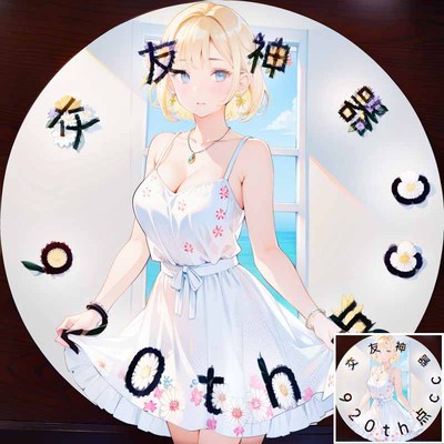 抖头花漾裙摆AI艺术字-第九工场字体生成器