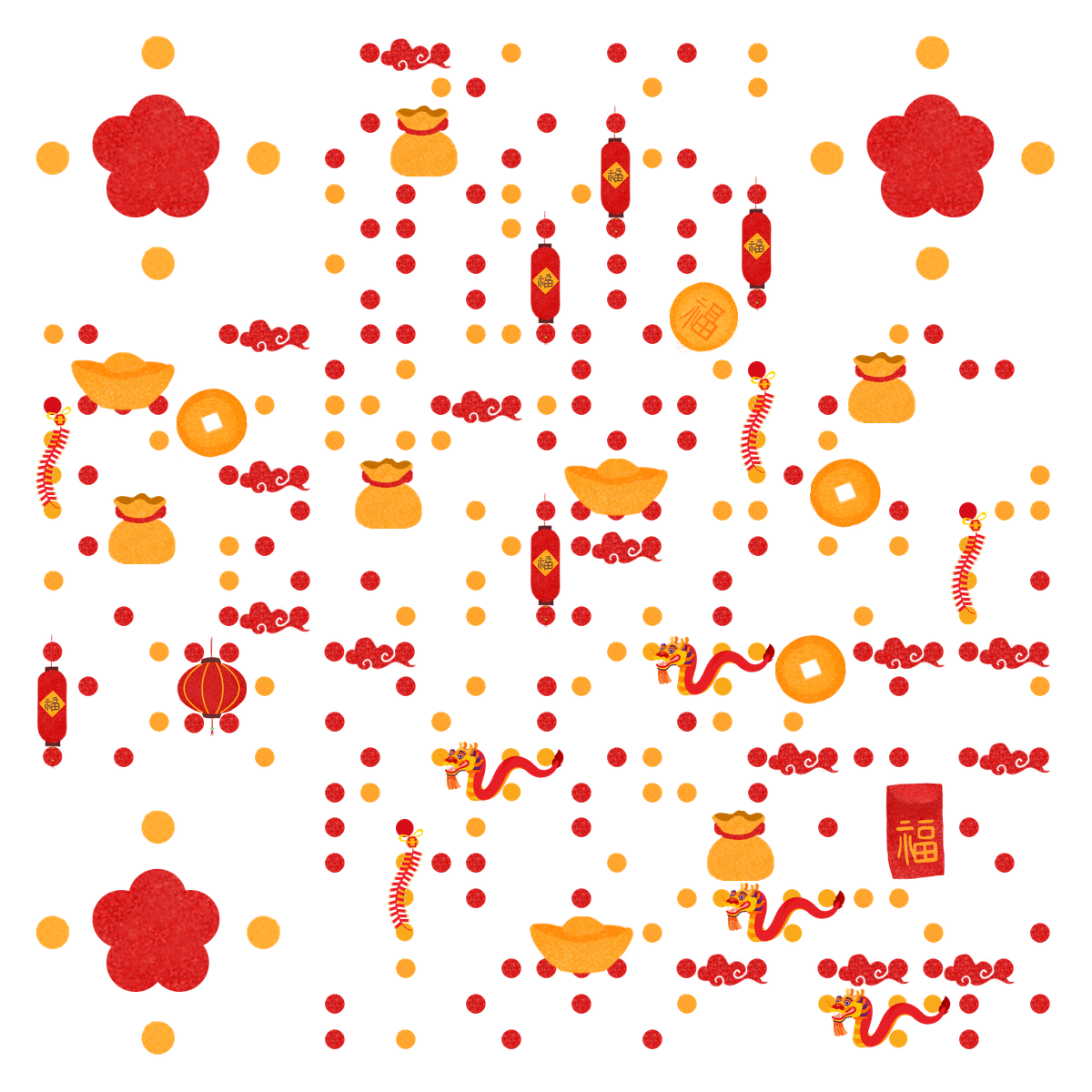 天蝎红包星座系列趣味拜年码二维码生成器-平面静态-无背景码