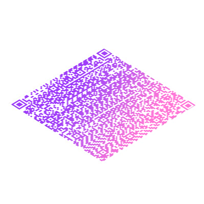 倾斜普通紫粉色渐变艺术二维码二维码生成器-平面静态-正方形码
