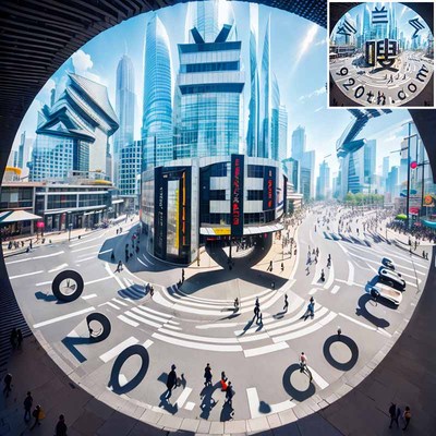 抖头未来街景AI艺术字-第九工场字体生成器