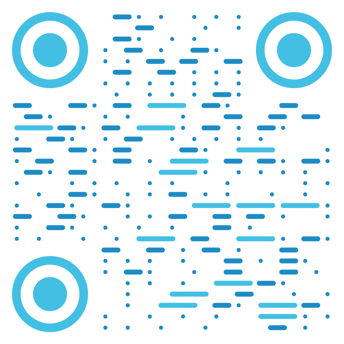 蓝色水波二维码生成器-平面静态-无背景码