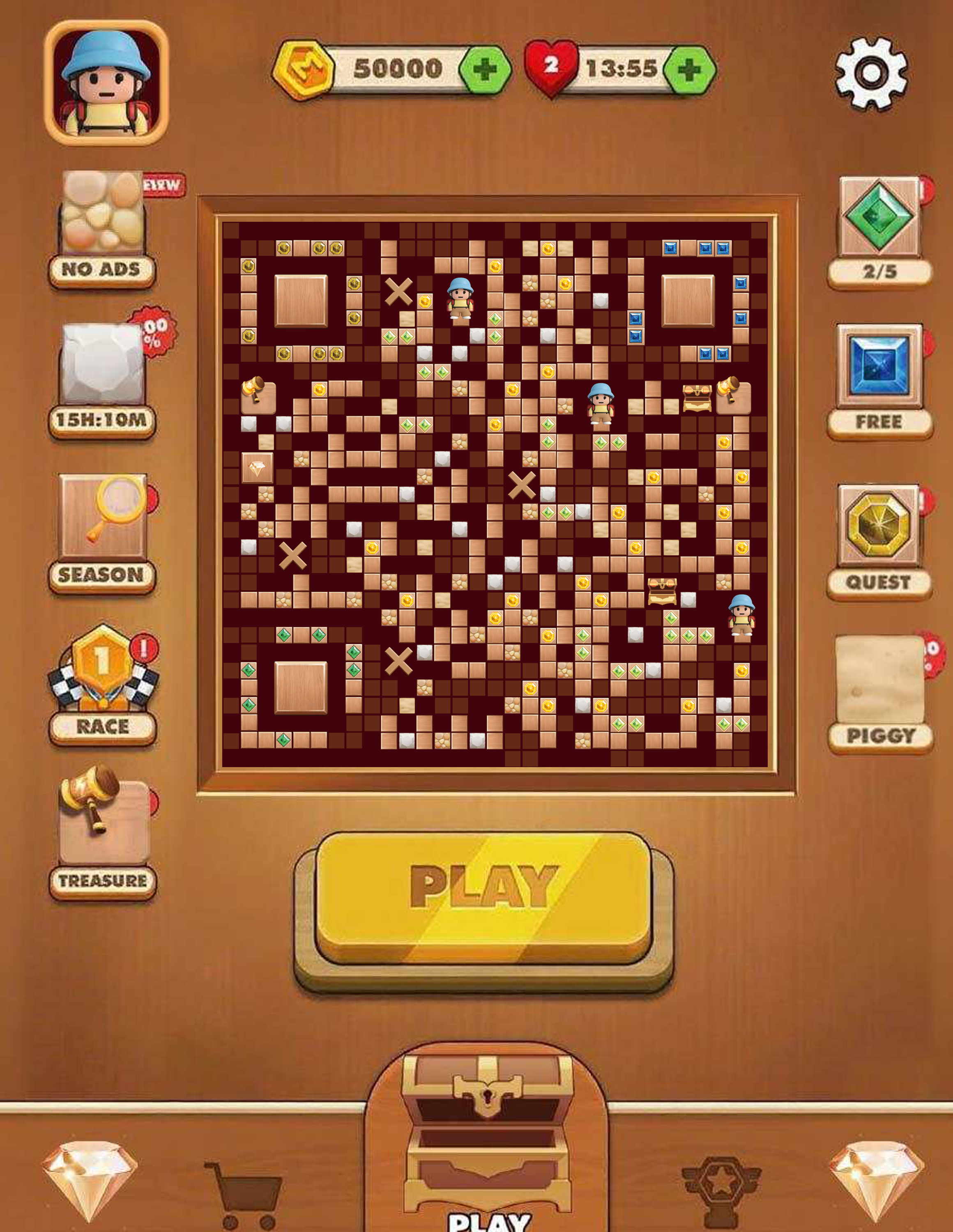 作品封面推箱子游戏界面棕色背景艺术二维码二维码生成器-平面静态-微信名片