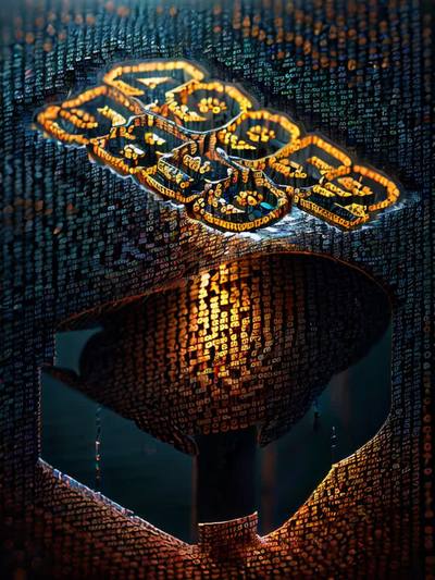 浮动数字和字母AI艺术字-第九工场字体生成器