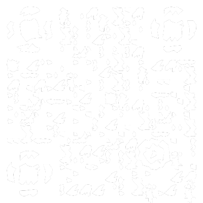 纯白色效果隐藏二维码 随机边角镂空二维码生成器-平面静态-无背景码