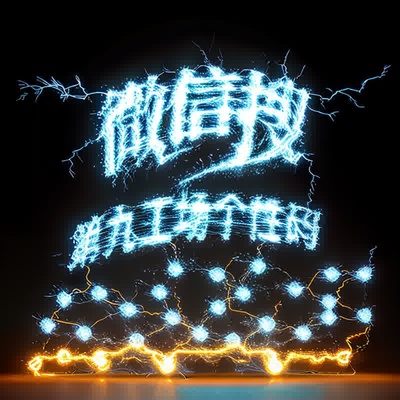 夜晚闪电电击AI艺术字-第九工场字体生成器