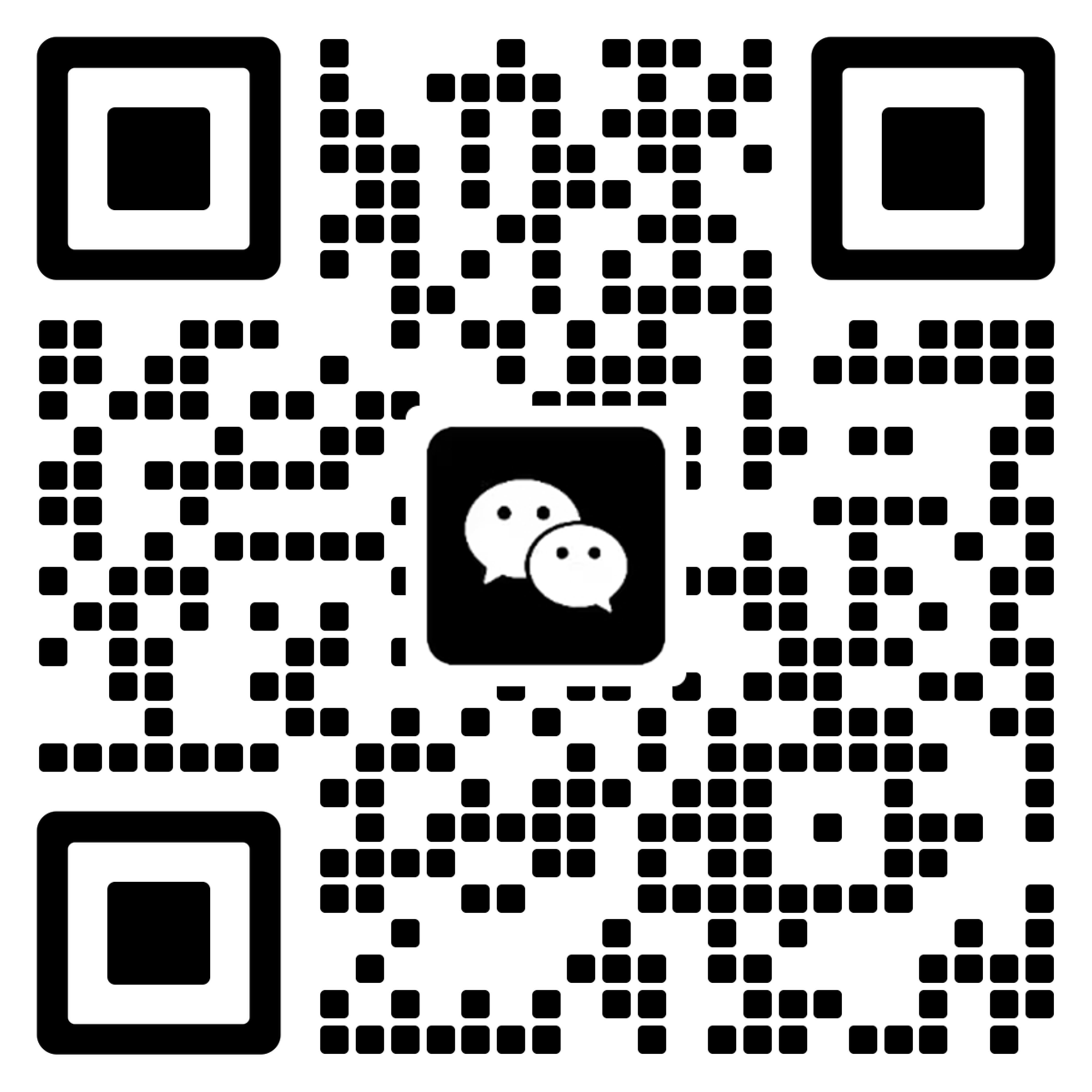 泡泡名片黑白单色码带logo二维码生成器-平面静态-正方形码