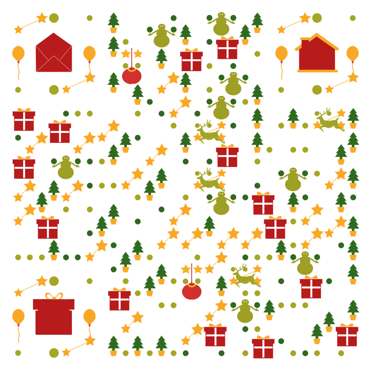 圣诞气氛礼物二维码生成器-平面静态-无背景码