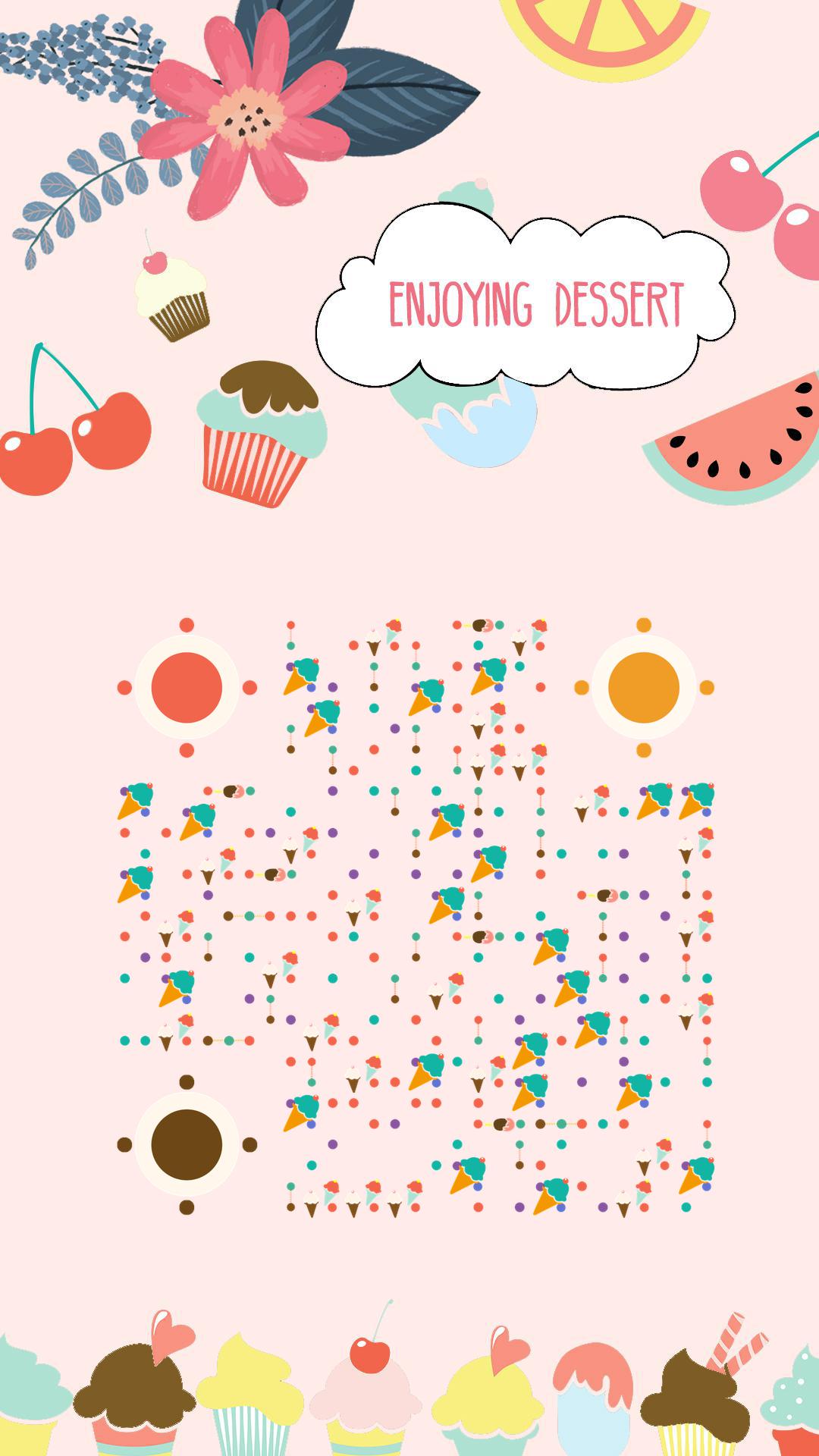 清凉夏季果味飘香享受甜点二维码生成器-平面静态-手机海报