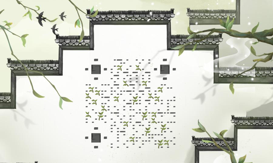 绿枝出墙满春色二维码生成器-平面静态-公众号图