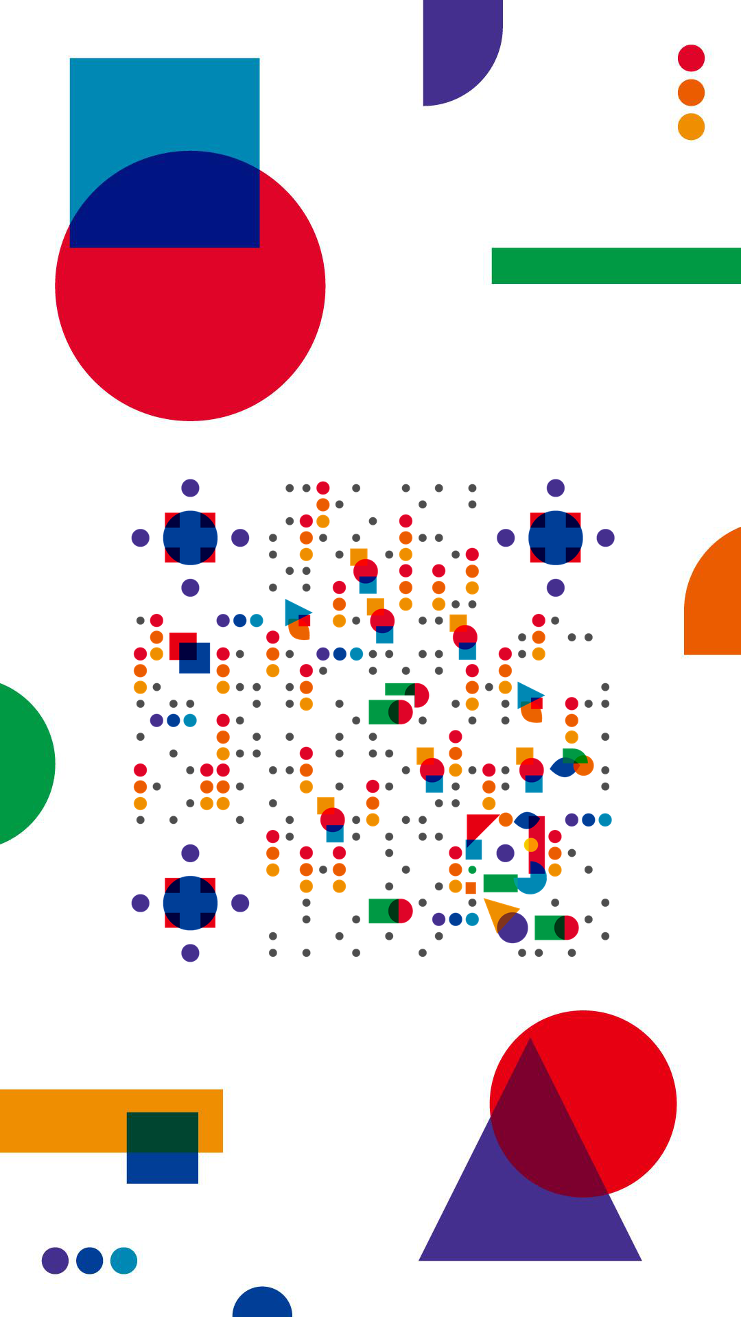 色块叠加五彩二维码生成器-平面静态-手机壁纸