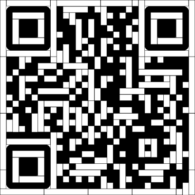 黑白描边长条竖线头像码二维码生成器-平面静态-无背景码