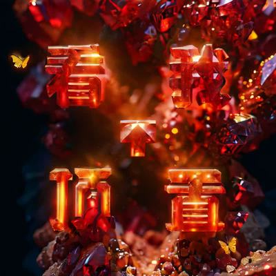 红宝石AI艺术隐藏字-第九工场字体生成器