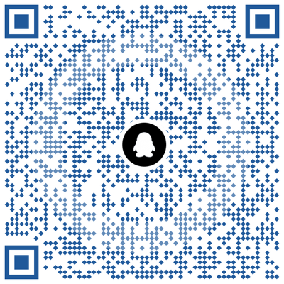 Q频道方形蓝色菱形圆圈黑色q标艺术二维码二维码生成器-平面静态-正方形码