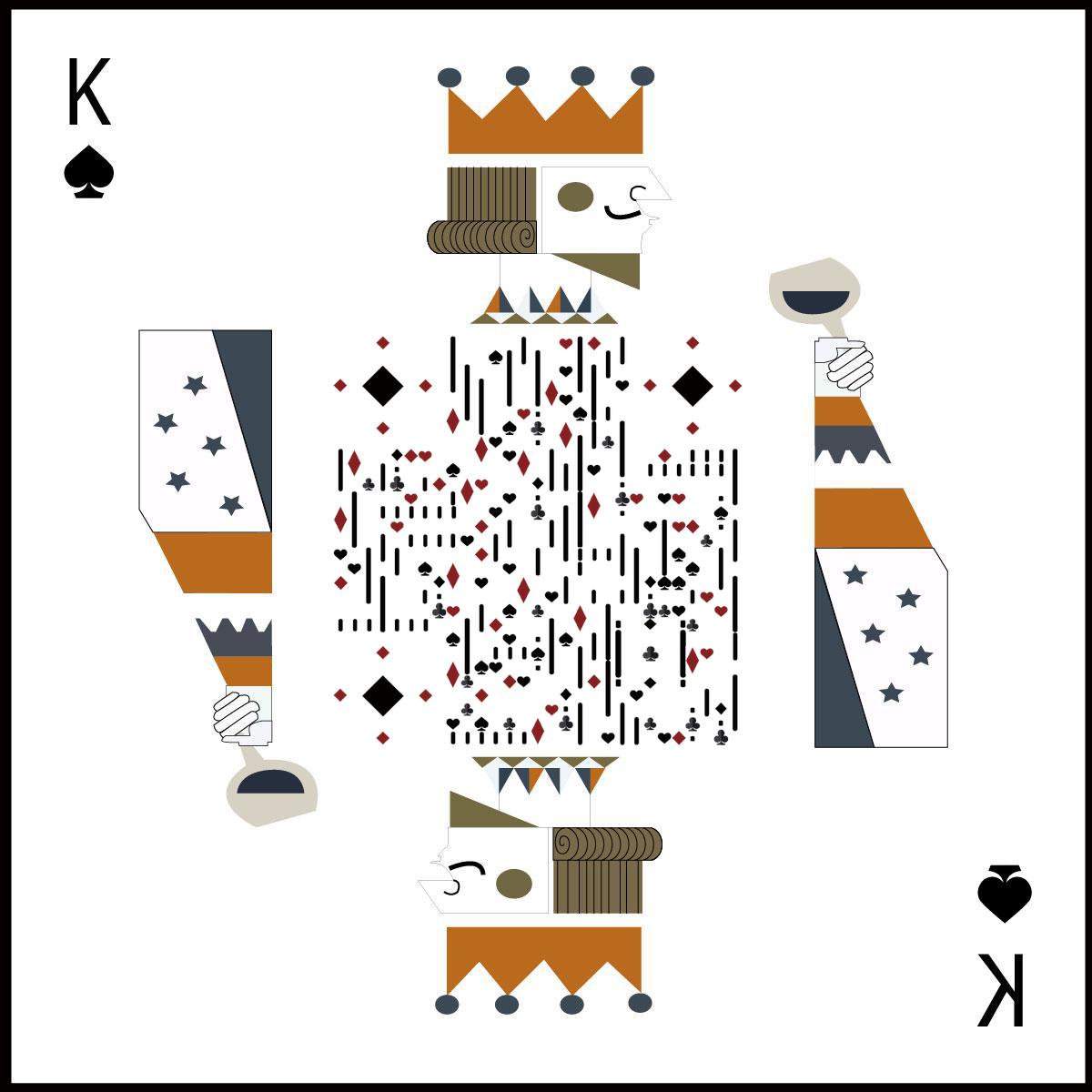 king扑克牌卡片情侣游戏桌游二维码生成器-平面静态-正方形码