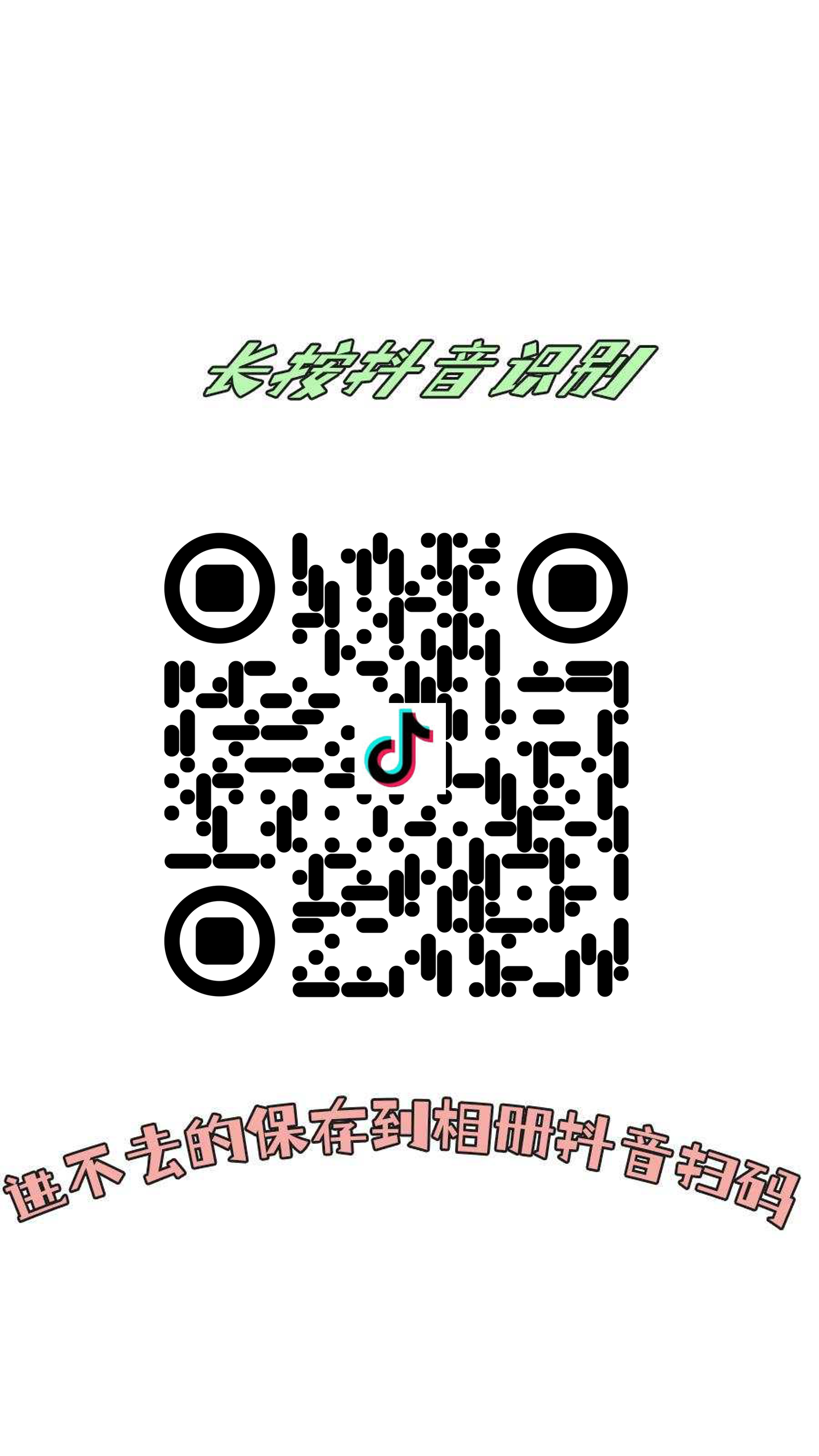 社交名片抖音图标横竖圆条方圆形黑白过审二维码二维码生成器-平面静态-手机海报
