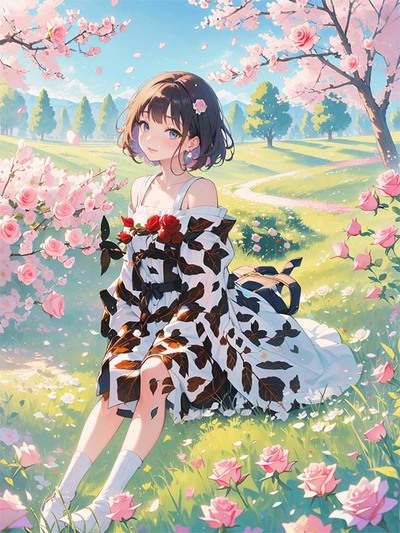 花园少女二维码生成器-小红书图-AI