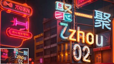 陌头抖头霓巷灯语AI艺术字-第九工场字体生成器
